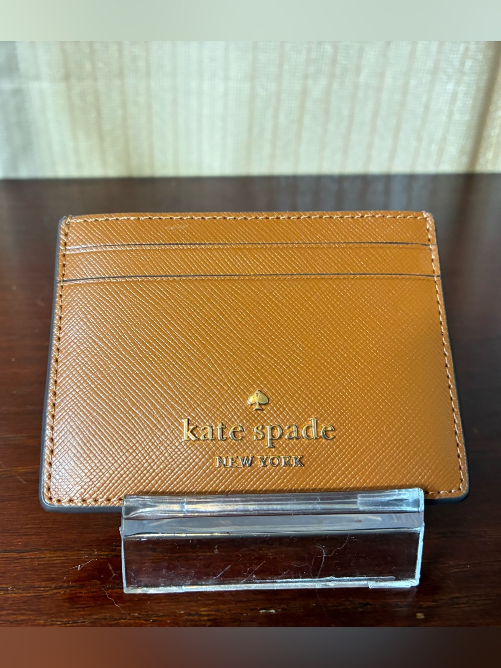 Kate Spade Tan Leather Card Holder NWT